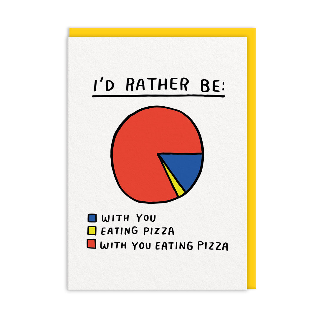 Valentine’s Day | Funny Valentines Card For Pizza Lovers | With You Eating Pizza Greeting Card | Ohh Deer Unique Valentine’s Card for Him or Her | Made In The UK, Eco-Friendly Materials, Plastic Free Packaging