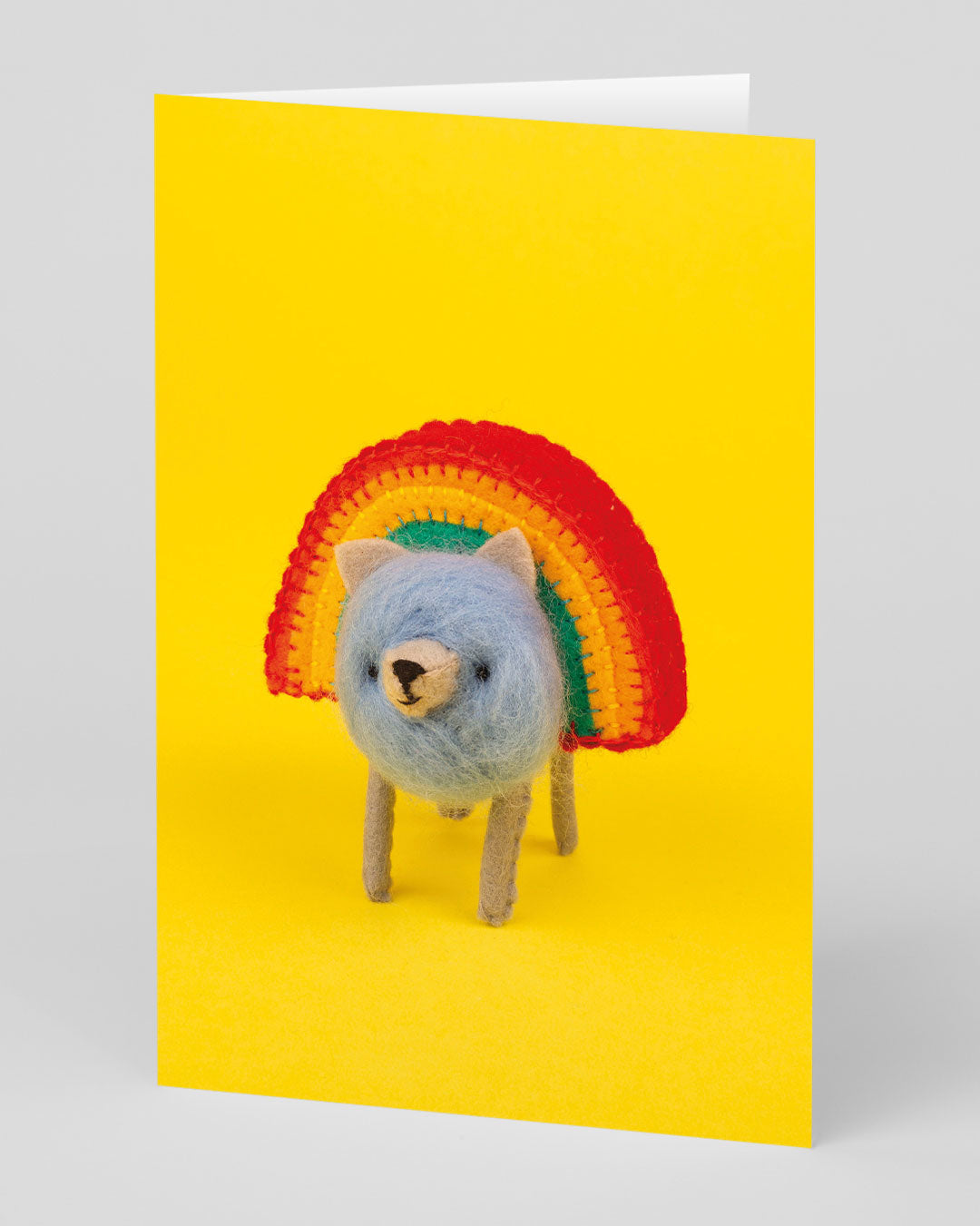 Birthday Card Rainbow Pomeranian Greeting Card