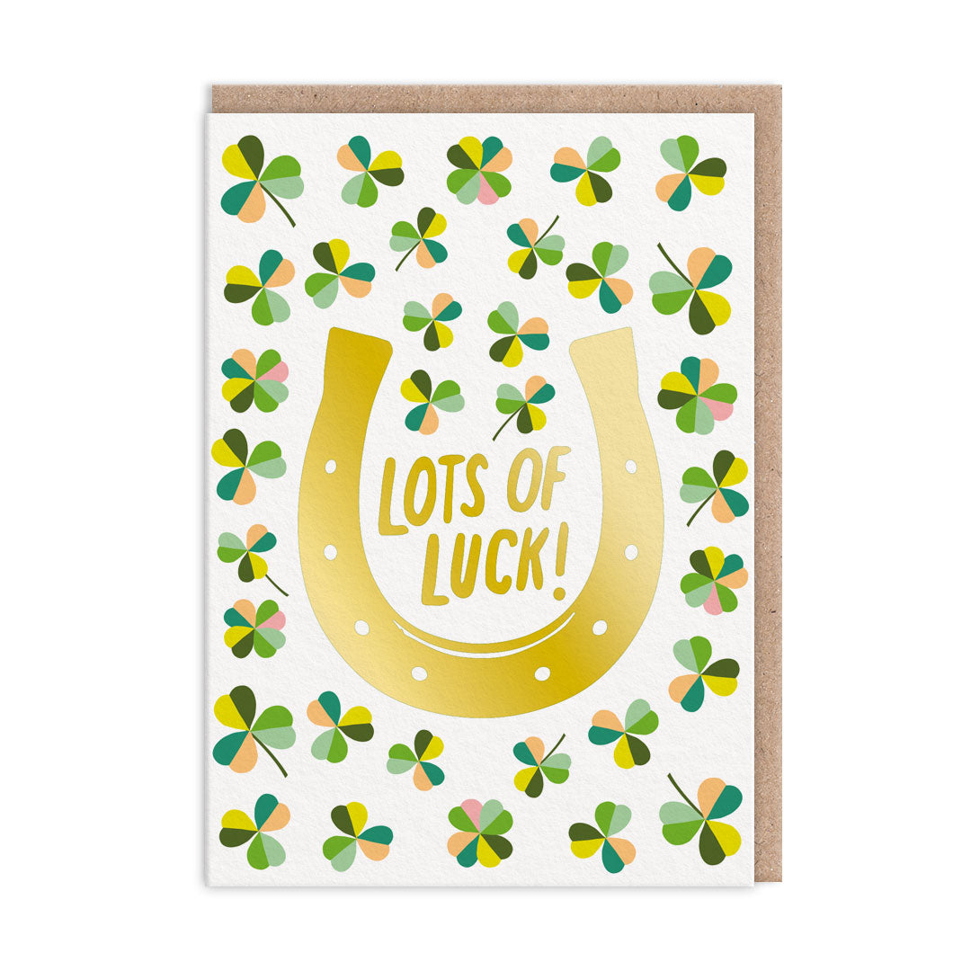 Lot’s Of Luck Horseshoe Good Luck Card