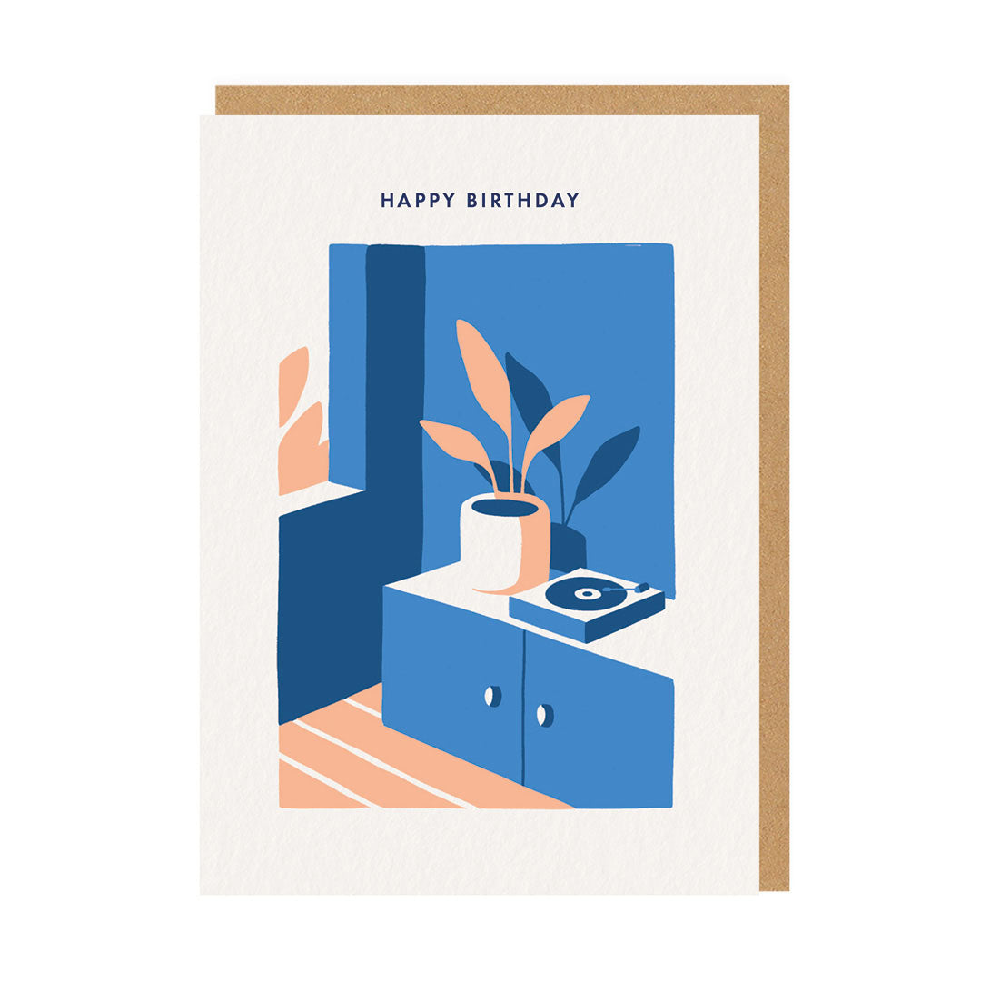 Record Player Birthday Card