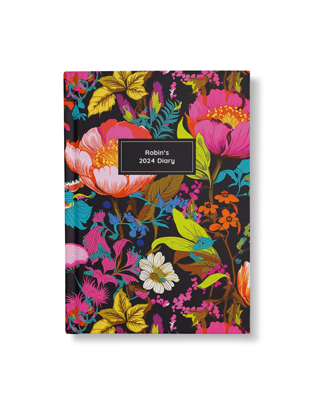 Ohh Deer Personalised Diary | A5 Hardback 2024 Planner | To Do Lists, Calendars & Goals | Daily & Monthly Views | Add Your Name | Vivid Floral