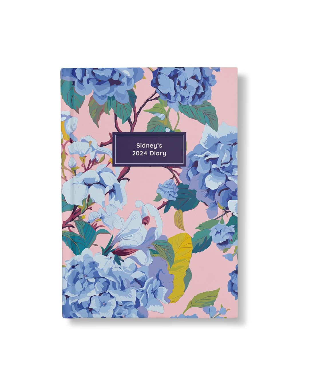 Ohh Deer Personalised Diary | A5 Hardback 2024 Planner | To Do Lists, Calendars & Goals | Daily & Monthly Views | Add Your Name | Blue Hydrangea