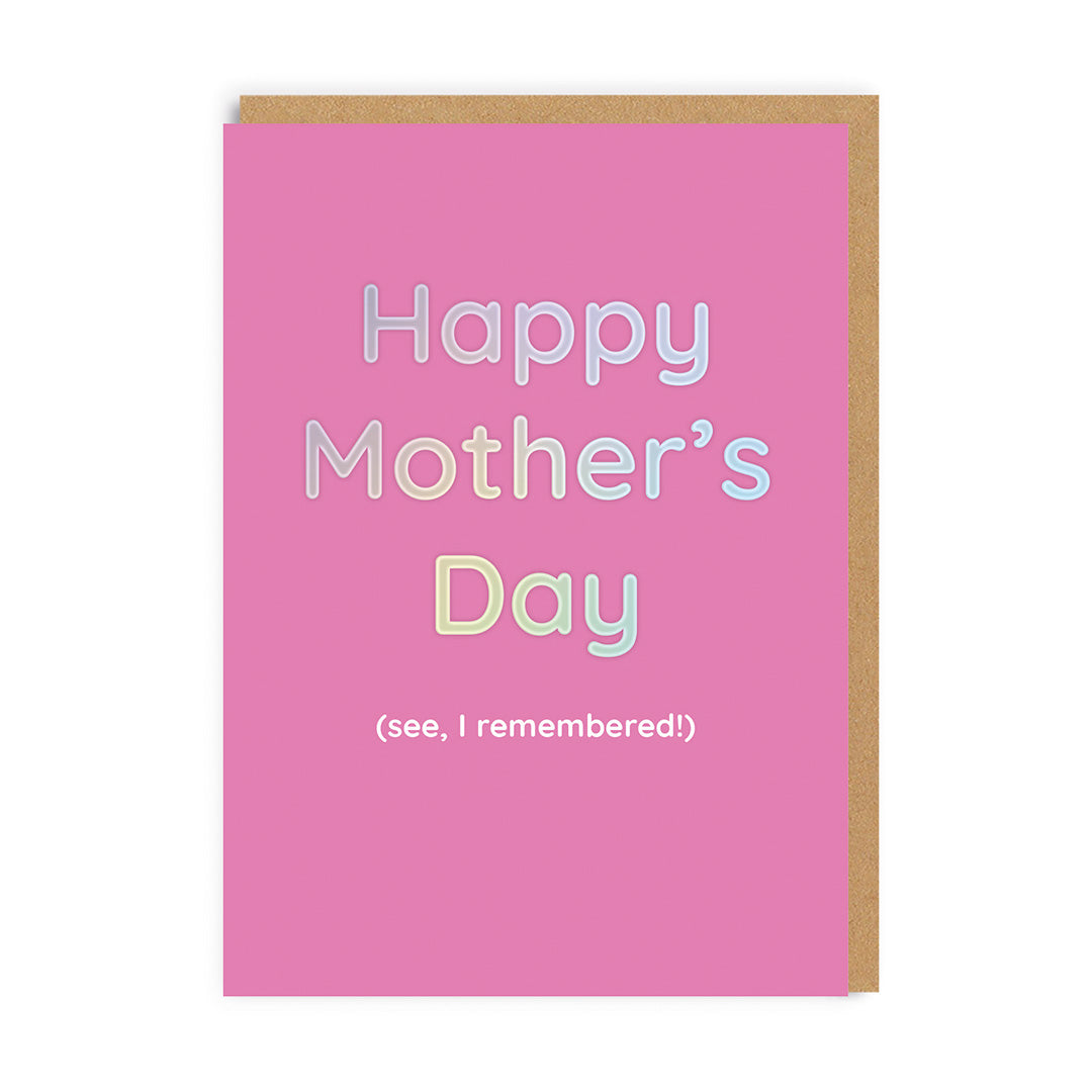 See I Remembered Mother’s Day Card