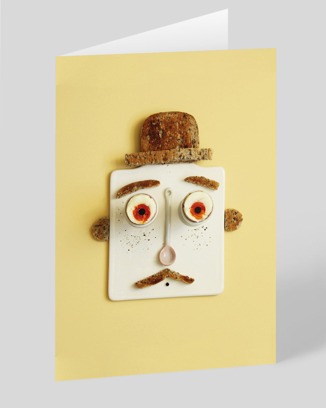 Birthday Card Eggs and Toast Face Greeting Card