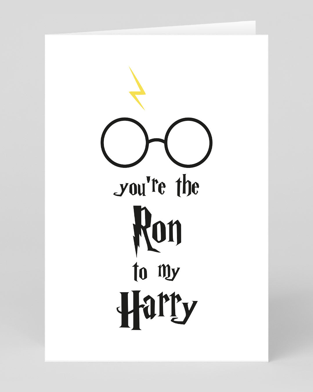 Valentine’s Day | Valentines Card For Harry Potter Fans | Ron To My Harry Greeting Card | Ohh Deer Unique Valentine’s Card for Him or Her | Made In The UK, Eco-Friendly Materials, Plastic Free Packaging