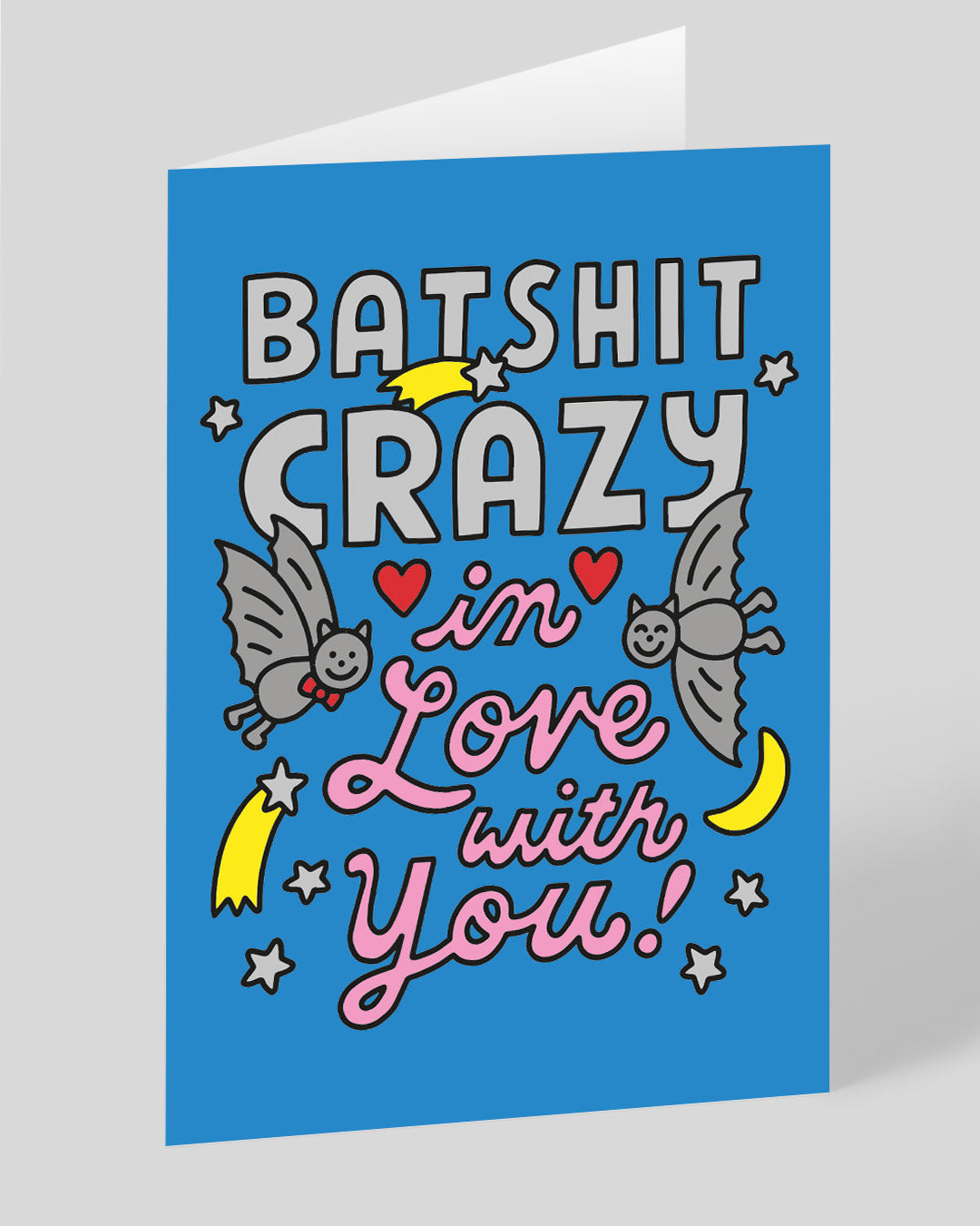 Valentine’s Day | Funny Valentines Card For Him or Her | Batshit Crazy In Love With You Greeting Card | Ohh Deer Unique Valentine’s Card | Made In The UK, Eco-Friendly Materials, Plastic Free Packaging