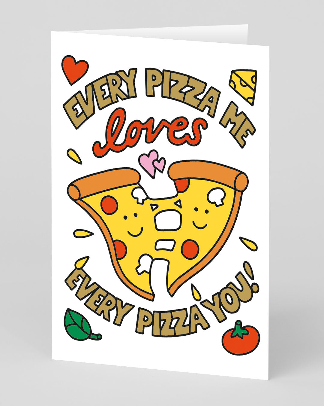 Valentine’s Day | Cute Valentines Card For Pizza Lovers | Every Pizza Me Loves Every Pizza You Greeting Card | Ohh Deer Unique Valentine’s Card for Him or Her | Made In The UK, Eco-Friendly Materials, Plastic Free Packaging