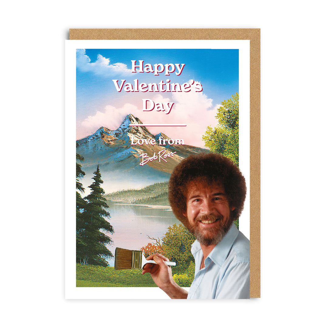 Valentine’s Day | Valentines Card For Artists | Love From Bob Ross Valentine’s Day Card | Ohh Deer Unique Valentine’s Card for Him or Her | Made In The UK, Eco-Friendly Materials, Plastic Free Packaging