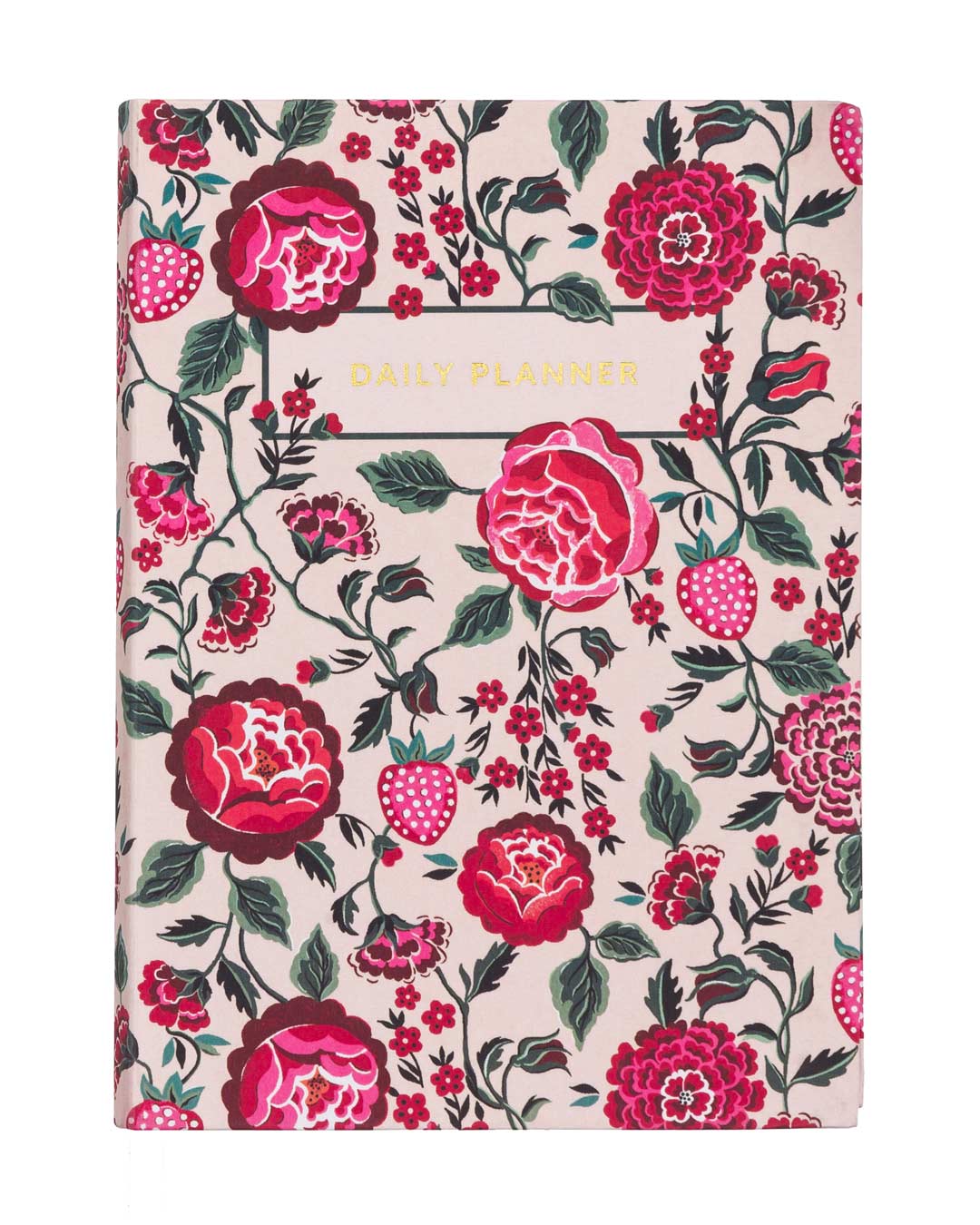 Cath Kidston Daily Planner Notebook | A5 Undated Diary | To Do List, Hourly Schedule, Priorities | Day To Day Planner | Strawberry