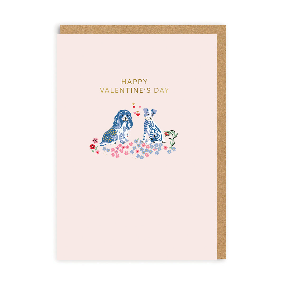 Valentine’s Day | Cute Valentines Card For Dog Lovers | Puppy Fields Valentine’s Day Card | Cath Kidston Unique Valentine’s Card for Her or Him | Made In The UK, Eco-Friendly Materials, Plastic Free Packaging