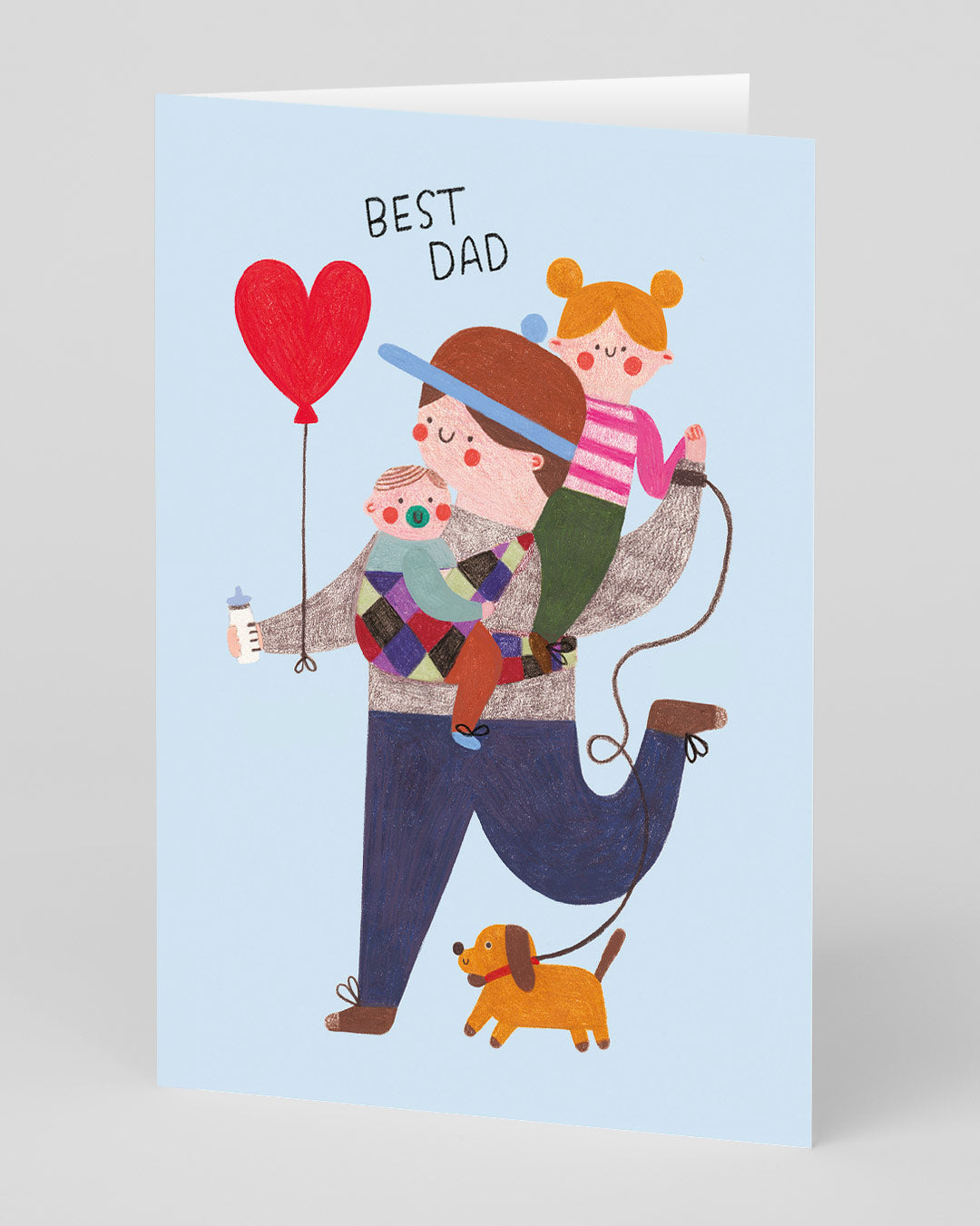 Father’s Day Cute Kids And Dog Father’s Day Card