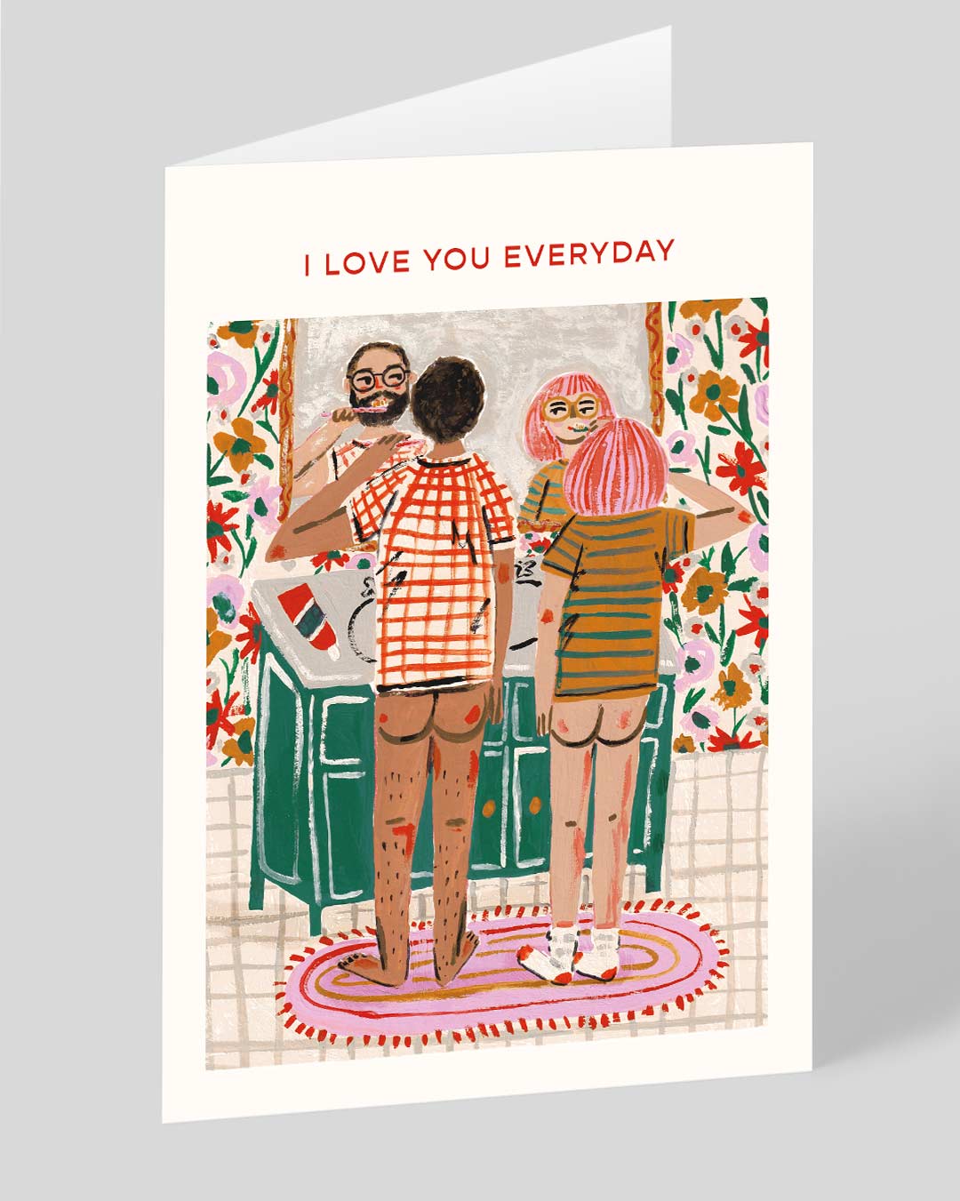 Valentine’s Day | Funny Valentines Card For Him or Her | Personalised Bathroom Couple Card | Ohh Deer Unique Valentine’s Card | Artwork by Emily Doliner | Made In The UK, Eco-Friendly Materials, Plastic Free Packaging