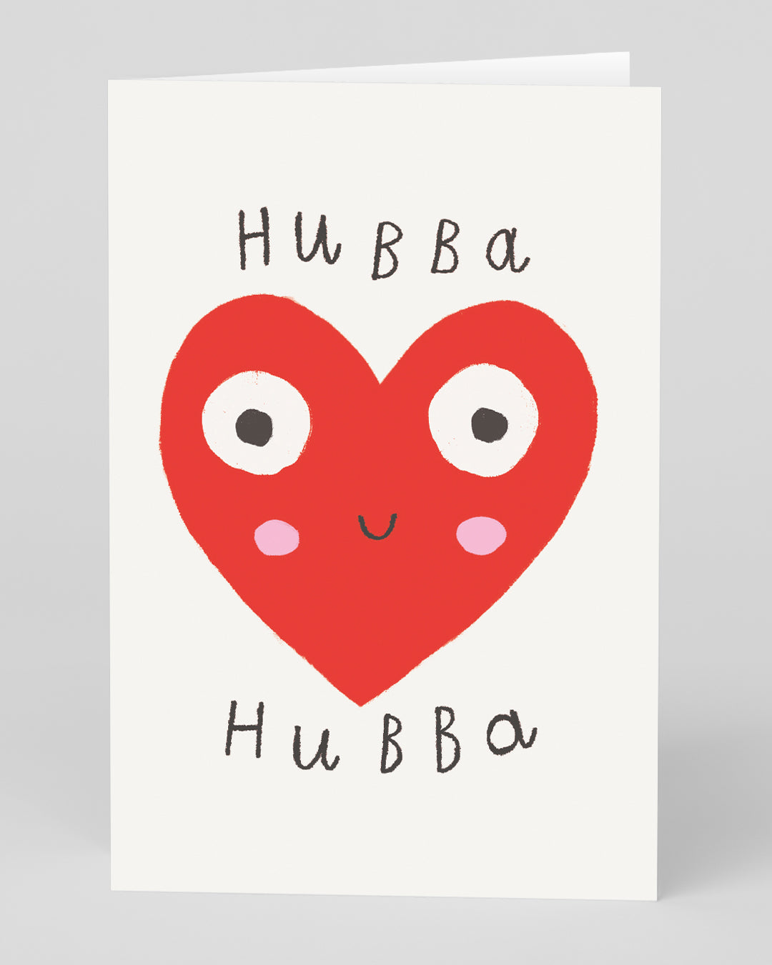 Valentine’s Day | Valentines Card For Him or Her | Personalised Hubba Hubba Heart Greeting Card | Ohh Deer Unique Valentine’s Card | Artwork by Emily Doliner | Made In The UK, Eco-Friendly Materials, Plastic Free Packaging