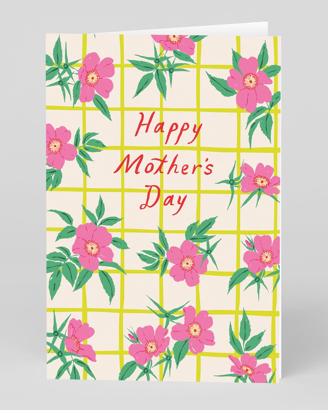 Personalised Flower Grid Pattern Mother’s Day Card