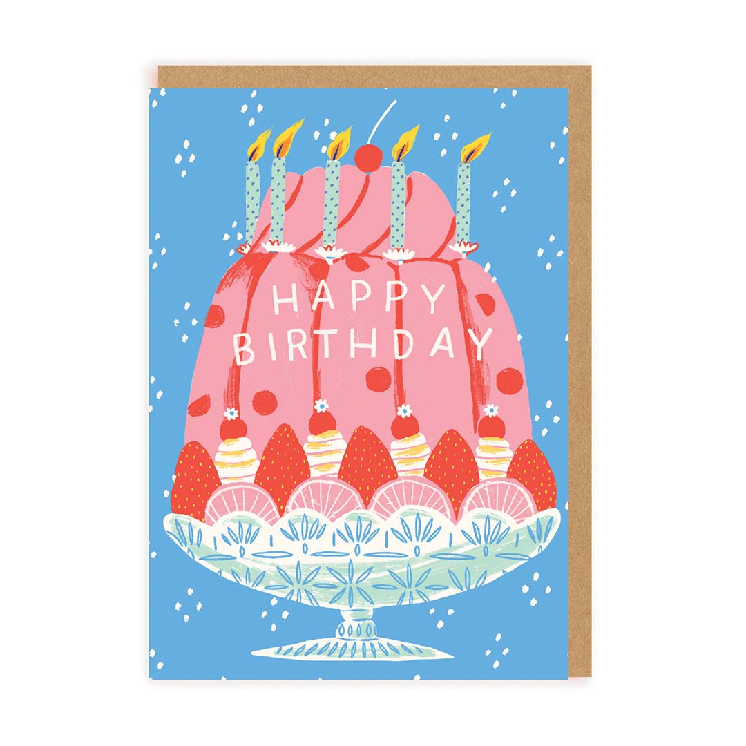 Happy Birthday Card | Perfect Card For Her | Ohh Deer x Emily Taylor | Eco-Friendly Premium Greeting Cards | Trifle Cake