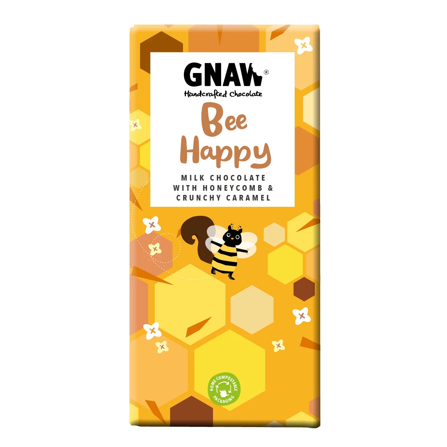 Gnaw Milk Chocolate Bar with Honeycomb & Crunchy Caramel