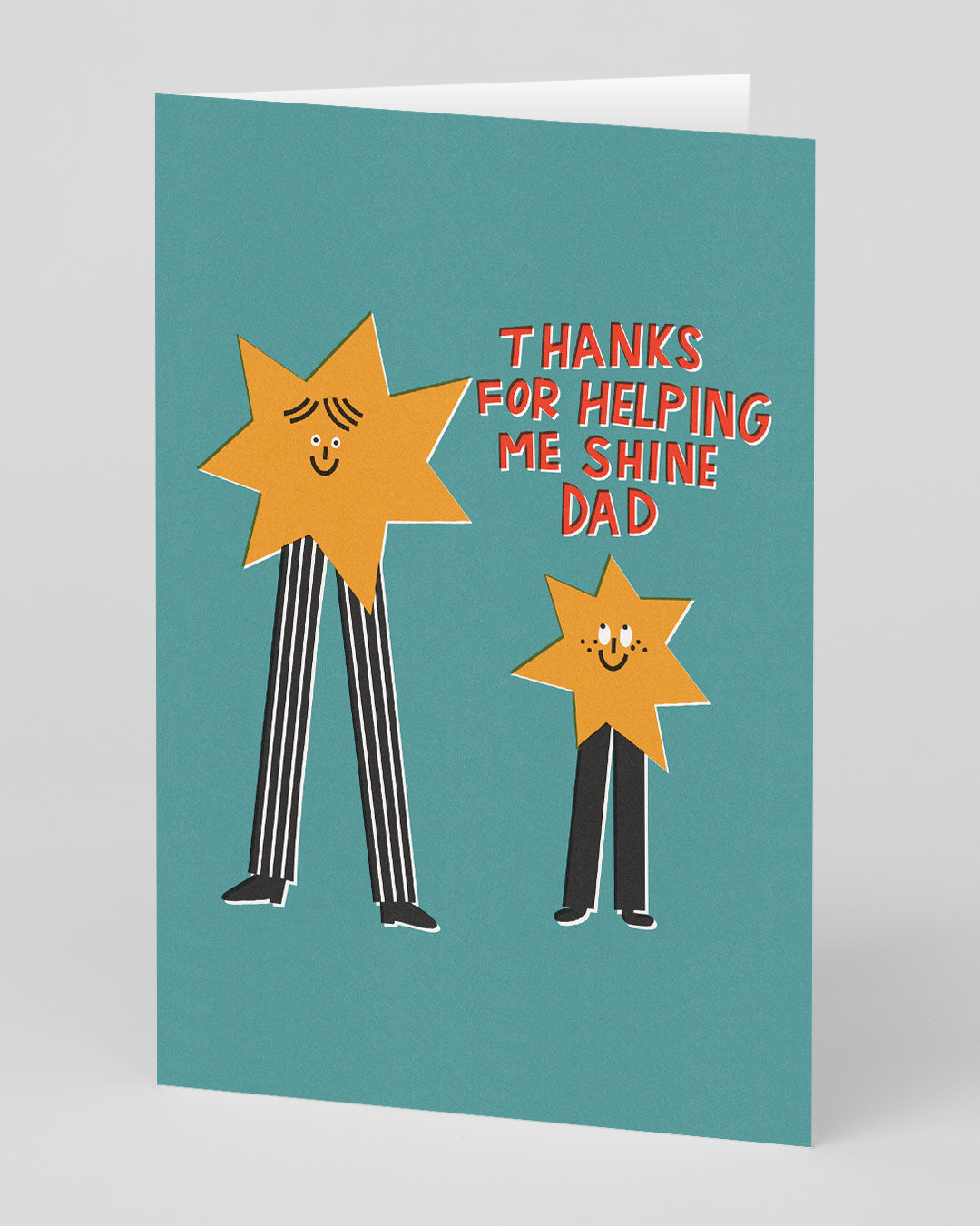 Father’s Day Cute Thanks For Helping Me Shine Father’s Day Card