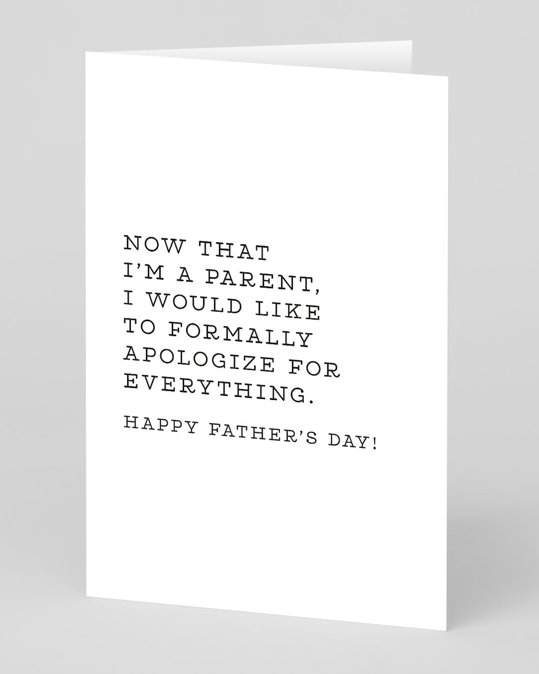 Father’s Day Funny Formally Apologise Father’s Day Card