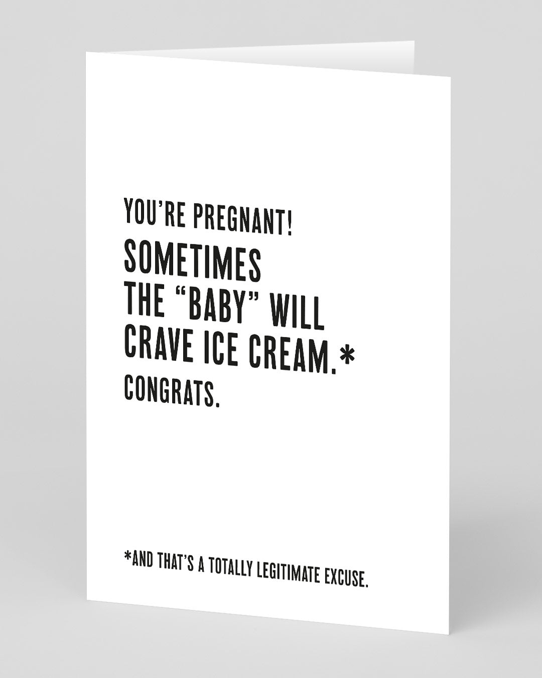 Ice Cream Cravings New Baby Card