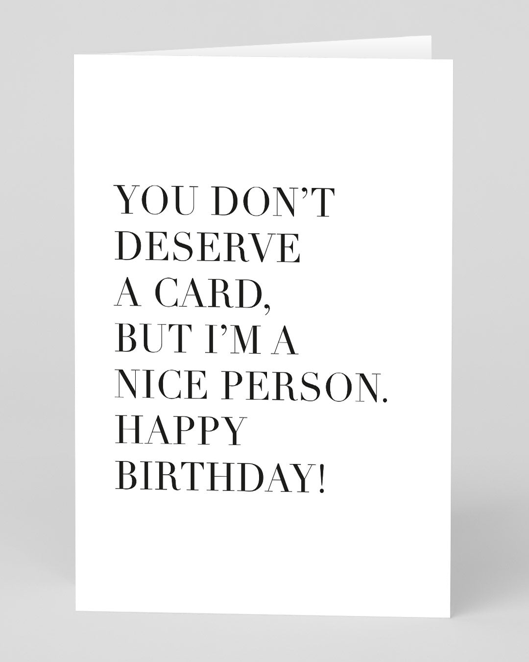 Funny Birthday Card I’m A Nice Person Birthday Card