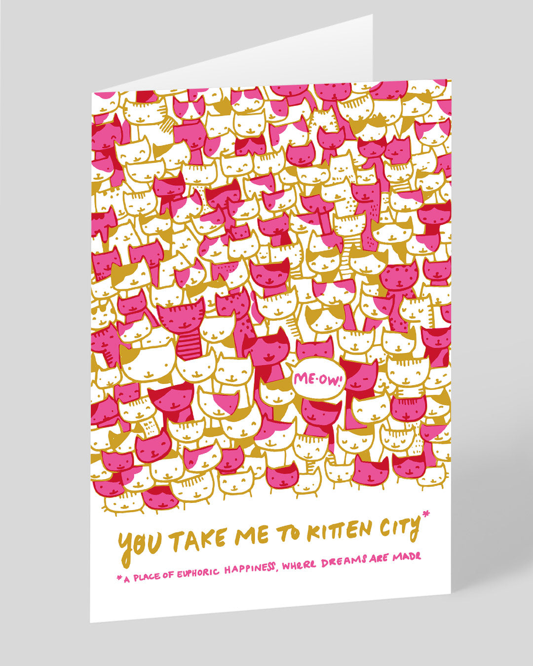 Valentine’s Day | Cute Valentines Card For Cat Lovers | Personalised Kitten City Greeting Card | Ohh Deer Unique Valentine’s Card for Him or Her | Made In The UK, Eco-Friendly Materials, Plastic Free Packaging