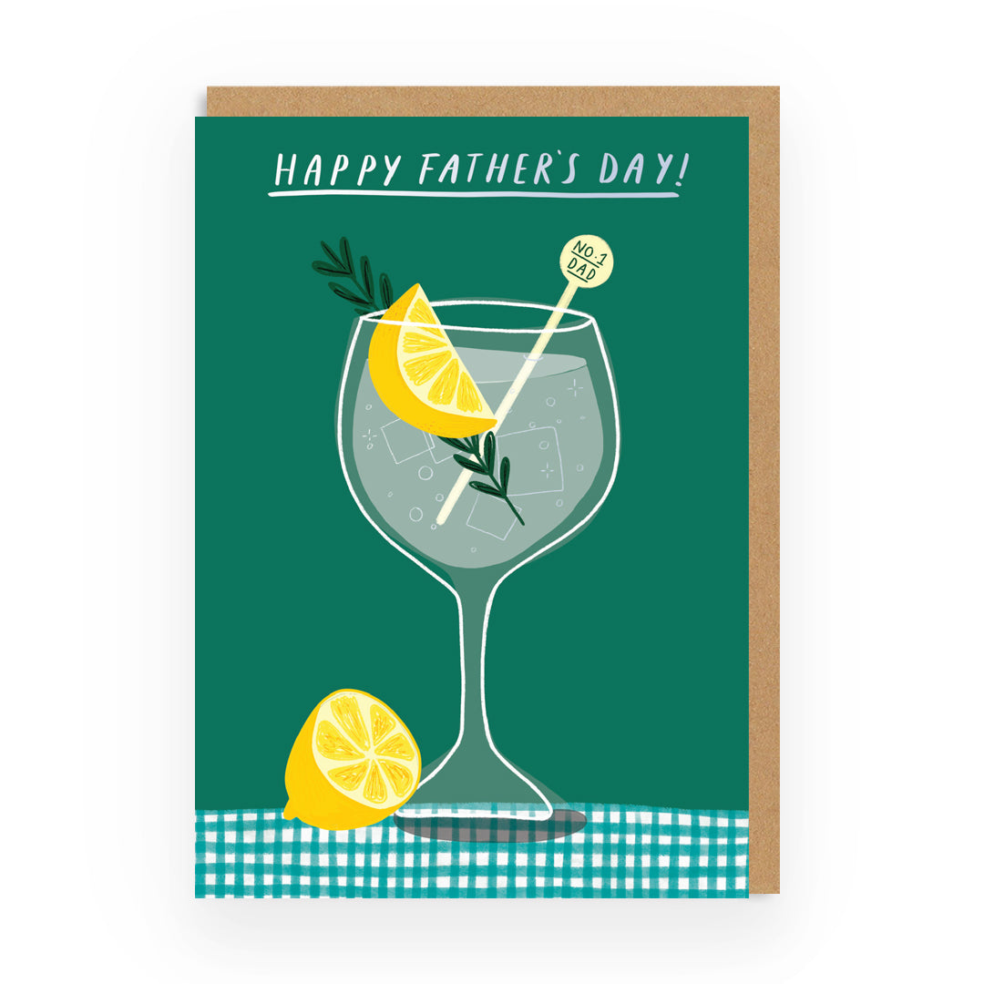 Father’s Day Cute Father’s Day Gin Greeting Card