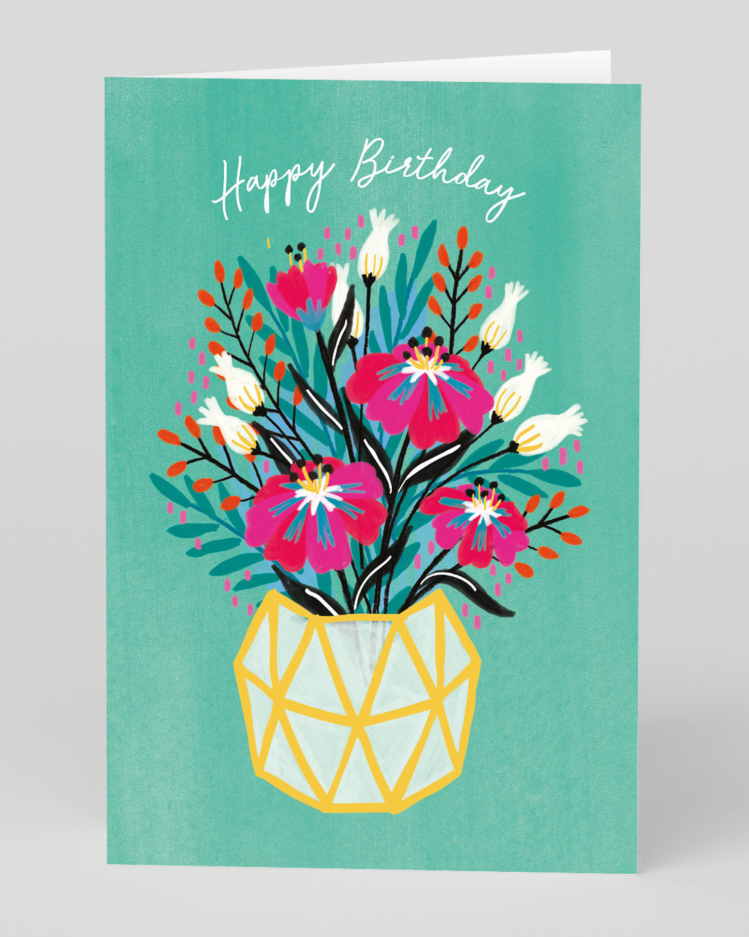 Birthday Card Flower Vase Birthday Card