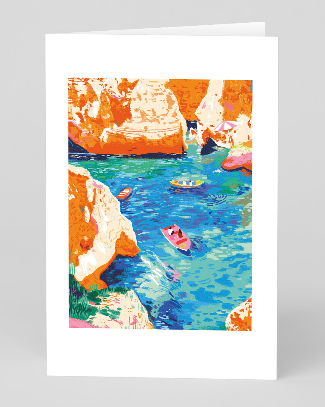 Birthday Card Orange Cliffs Greeting Card