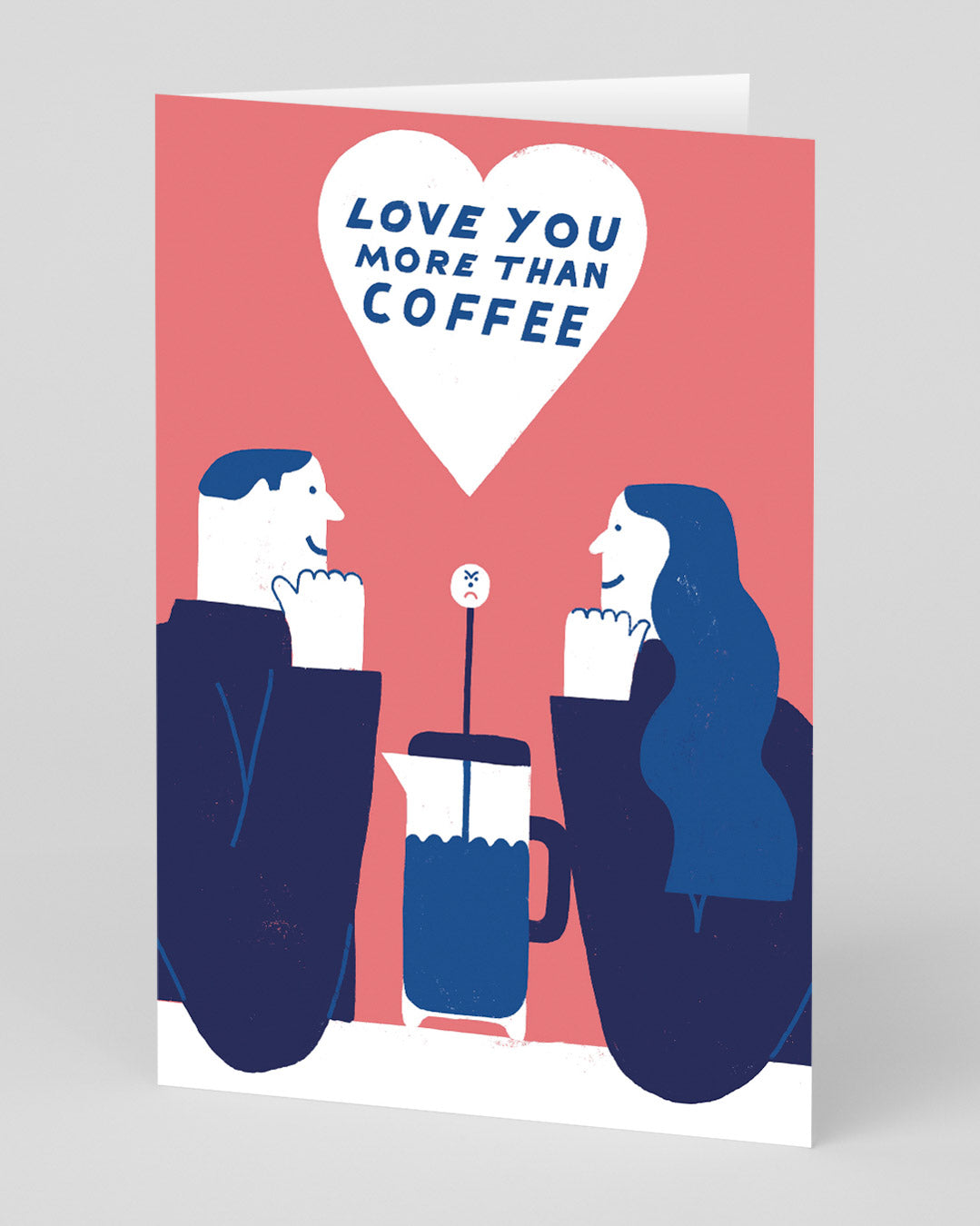 Valentine’s Day | Funny Valentines Card For Coffee Lovers | Personalised Love You More Than Coffee Card | Ohh Deer Unique Valentine’s Card for Him or Her | Artwork by Max Machen | Made In The UK, Eco-Friendly Materials, Plastic Free Packaging