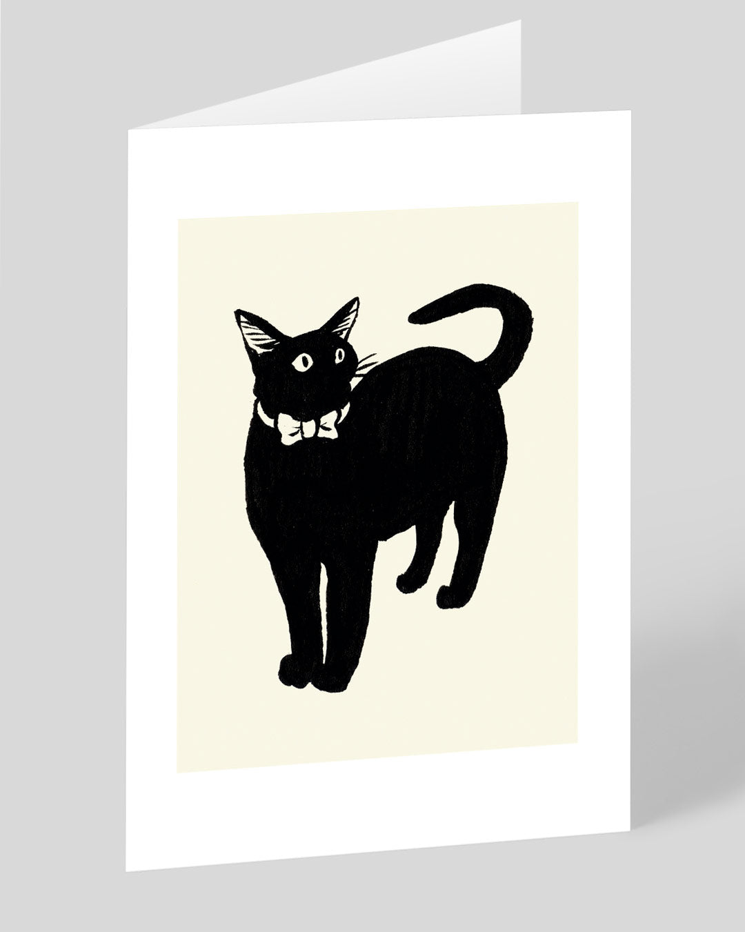 Birthday Card Cat In Bow Tie Greeting Card