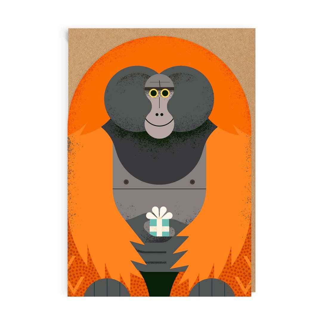 Birthday Card Birthday Orangutan Greeting Card