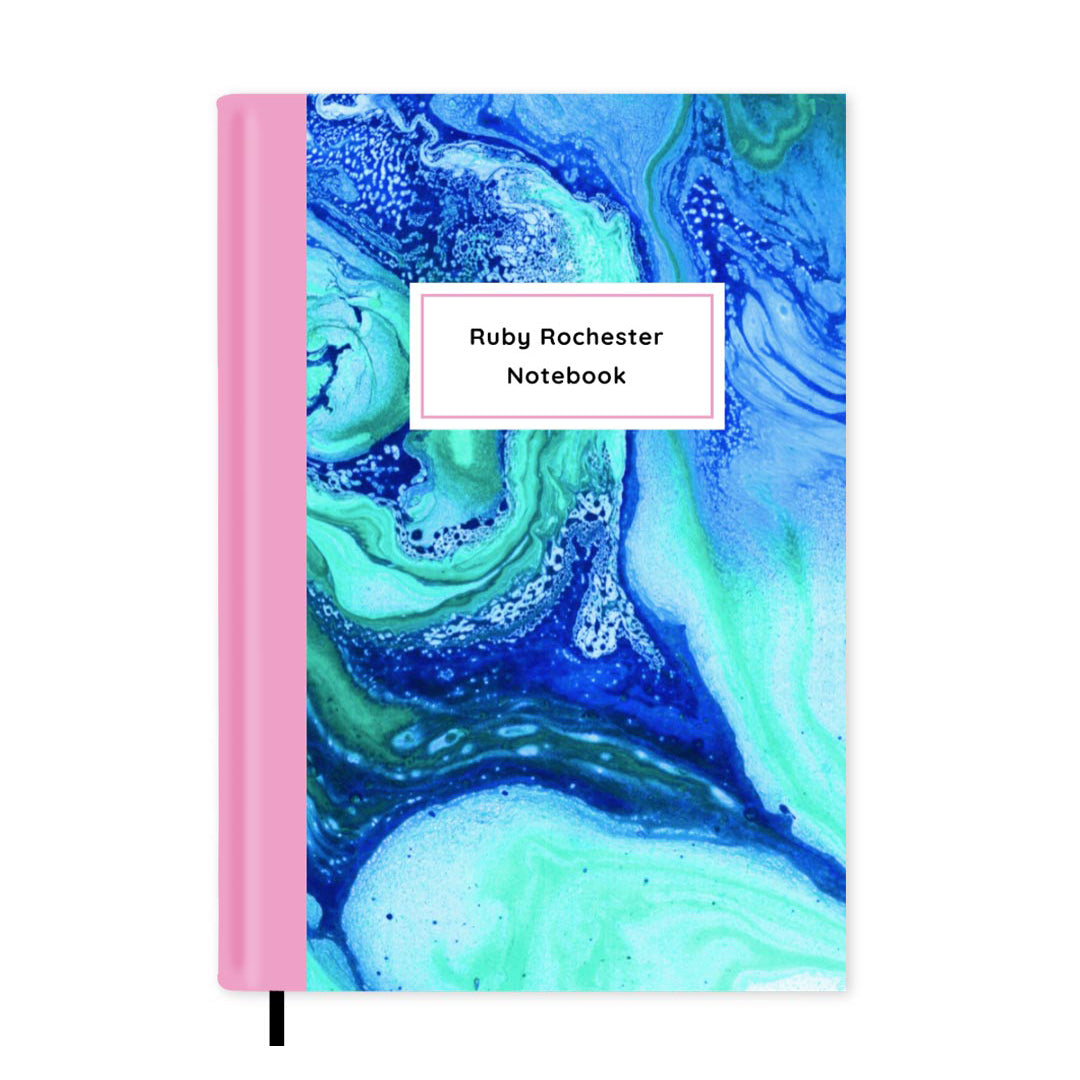 Blue Marble Personalised Notebook A5, Hard Cover / Lined