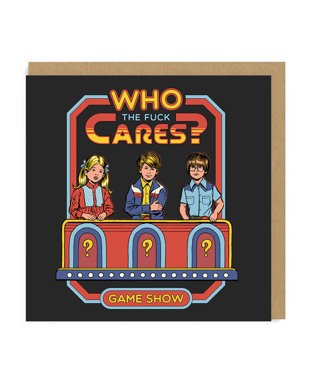 Who The F*ck Cares Greeting Card, Square