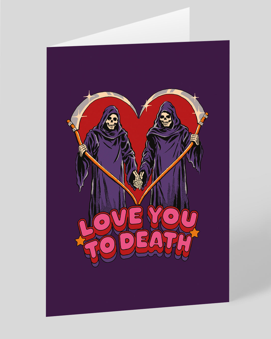 Valentine’s Day | Funny Valentines Card For Him or Her | Personalised I Love You To Death Greeting Card | Ohh Deer Unique Valentine’s Card | Artwork by Steven Rhodes | Made In The UK, Eco-Friendly Materials, Plastic Free Packaging