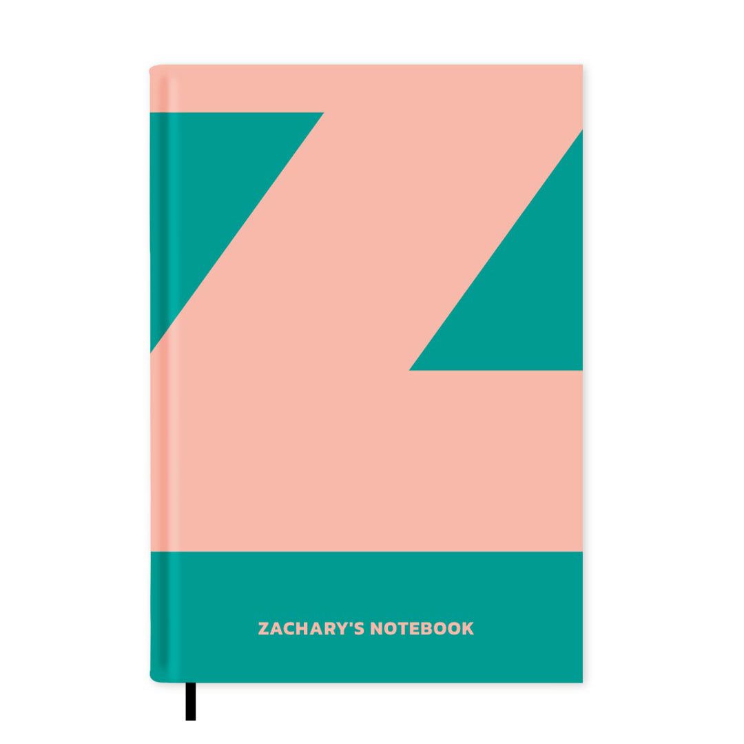Z is For Personalised Notebook A5, Hard Cover / Plain