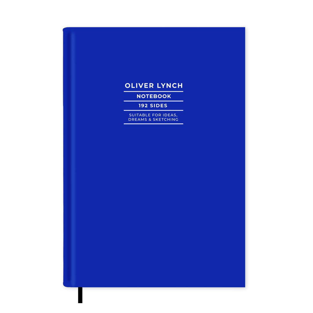 Ultramarine Blue Personalised Notebook A5, Hard Cover / Dotted