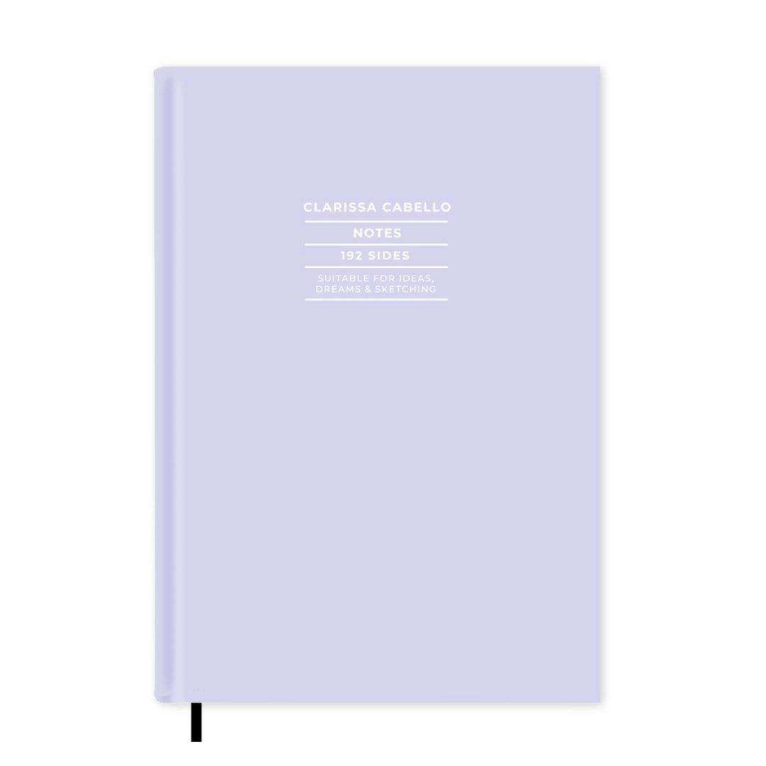 Lavender Personalised Notebook A5, Hard Cover / Lined