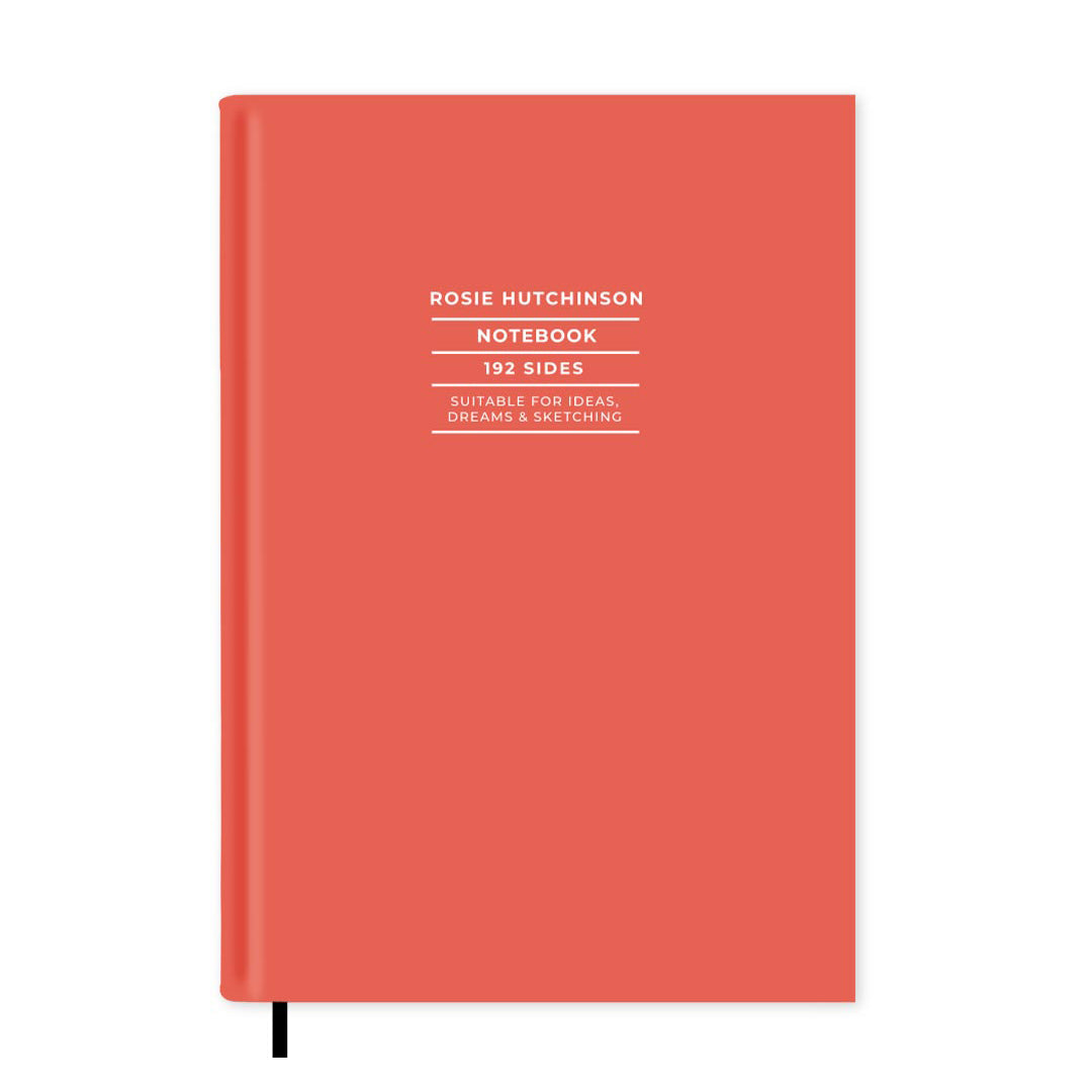 Dusty Red Personalised Notebook A5, Hard Cover / Lined
