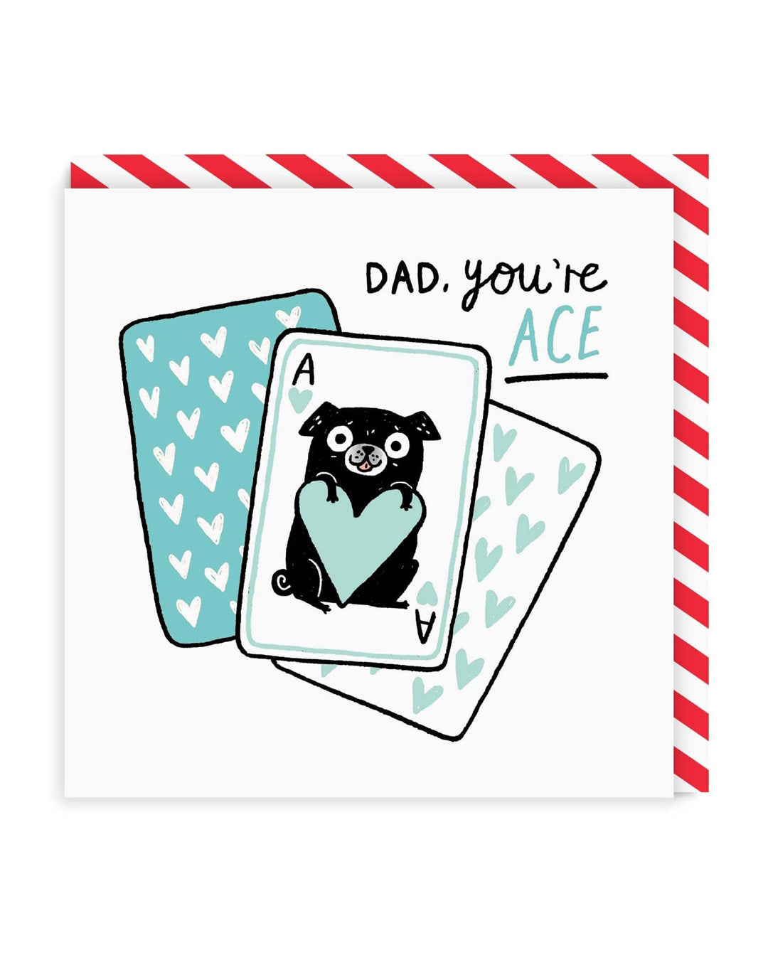 Father’s Day Funny Tennis Dad You’re Ace Square Greeting Card