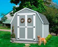 Value Gambrel Wood Storage Shed Kit (with 4' Sidewalls)