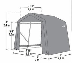 ShelterLogic ShelterCoat 10 x 8 ft. Peak Style Garage - 2 Color Options