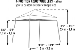 ShelterLogic Pop-Up Canopy HD - Slant Leg 10 x 10 ft. (9 Color Options)