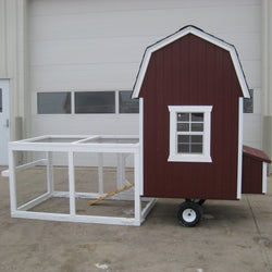 Little Cottage Gambrel Barn Run Chicken Coop Panelized Kit w/floor - 4L x 4W ft.