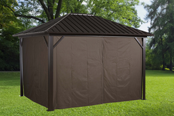 Sojag Brown Curtains for Genova Gazebo - Gazebo Not Included