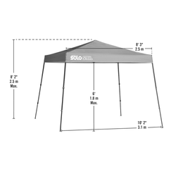 Quik Shade Solo Steel 72 11 x 11 ft. Slant Leg Canopy - 5 Colors Available