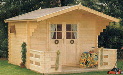 Douglas 10 x 8 Wood Storage Shed Kit with Porch
