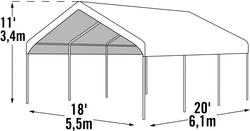 Shelterlogic SuperMax Canopy 18 x 20 ft. - White