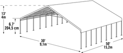 Shelterlogic UltraMax Canopy 30 x 50 ft. - White