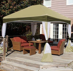 King Canopy Garden Party 10' X 10' Canopy with Olive Branch Cover