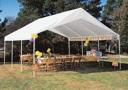 King Canopy A-Frame Hercules Canopy - 18' x 20' x 11'6"- 8 Legs - 180g/m2 Fitted Cover w/ Drawstring - White